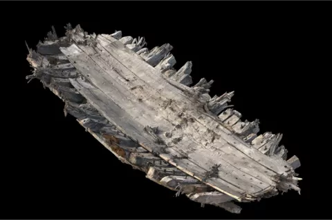 3D model still of 16th century ship found at Dungeness quarry